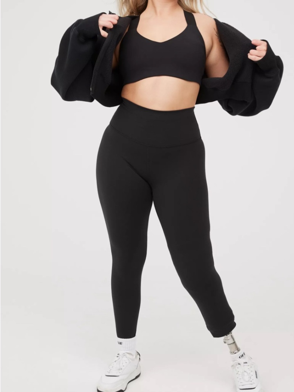 Offline By Aerie Black Real Me Xtra 7/8 Leggings Hi-Rise Waist Size Large